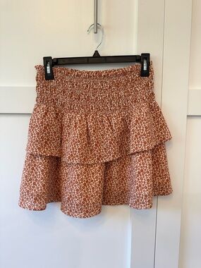 Altrd State Rust Floral Tiered Smocked Waist Skirt